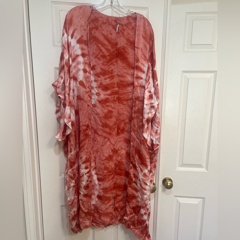 Young Fabulous & Broke orange and white tie dye Kaftan YFB - one size fits all